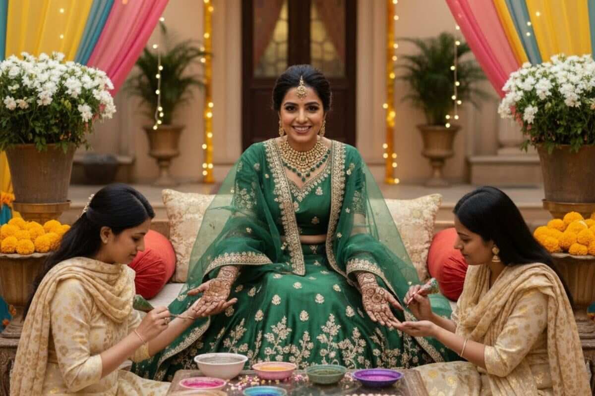 Mehndi Outfit Ideas: मेहंदी फंक्शन के मौके पर अपने लुक को बनाएं खास, ट्राई करें ये खूबसूरत आउटफिट आइडियाज