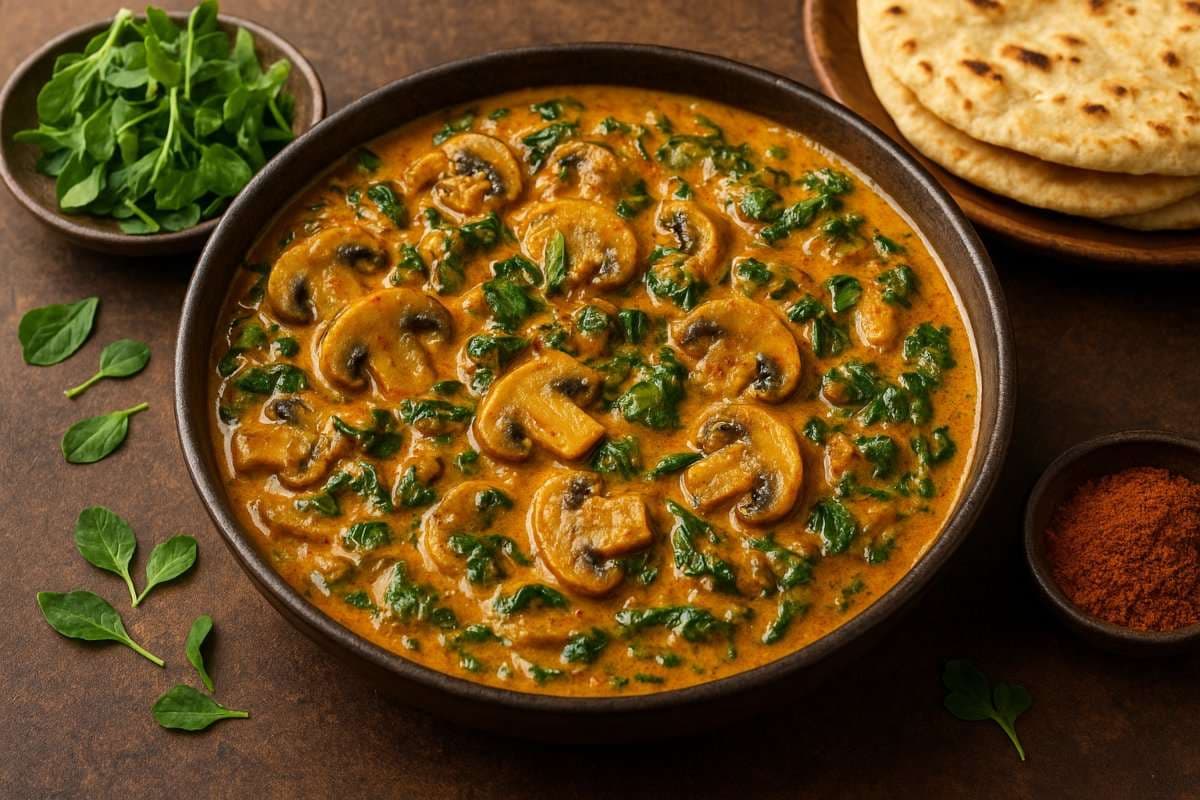 methi mushroom masala