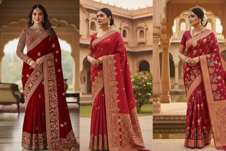 Red Saree Design Ideas: शादी के बाद के फंक्शन में दिखें खूबसूरत, ट्राई करें ये स्टाइलिश रेड साड़ी डिजाइन