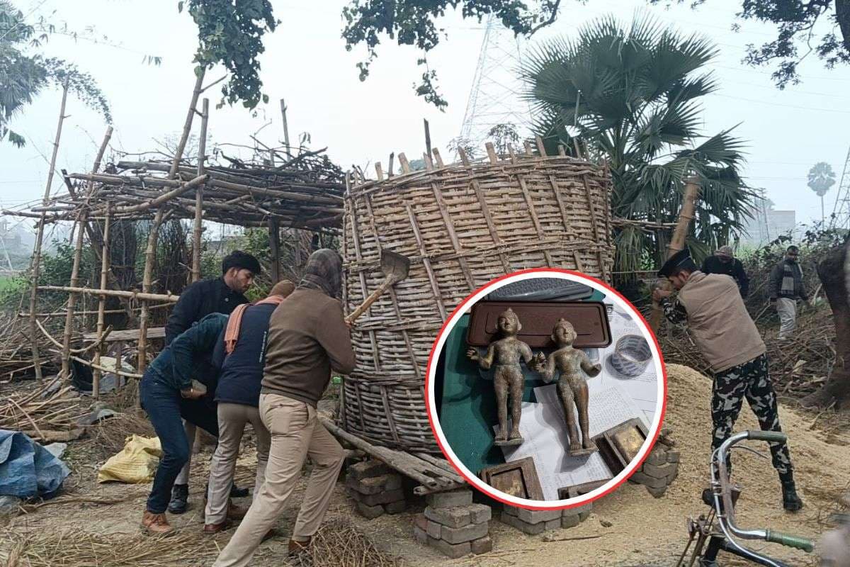 थावे मंदिर से चोरी सामान को बरामद करने गई थी पुलिस, हाथ लगी छपरा मंदिर से चोरी की मूर्तियां 