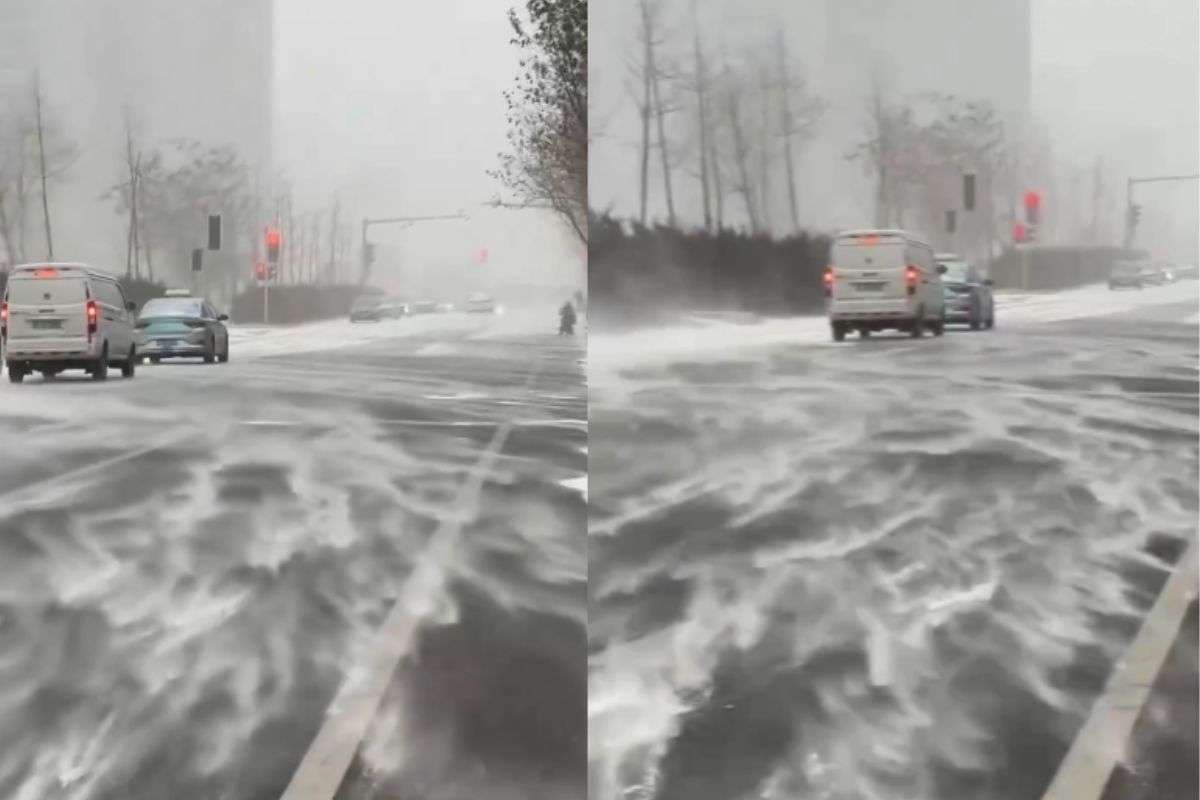 China December Blizzard Snow Globe