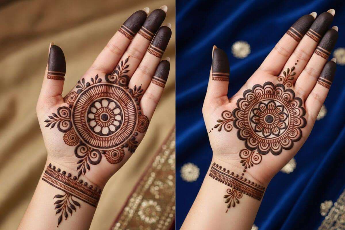 Arabic Circle Mehndi Design For Hand