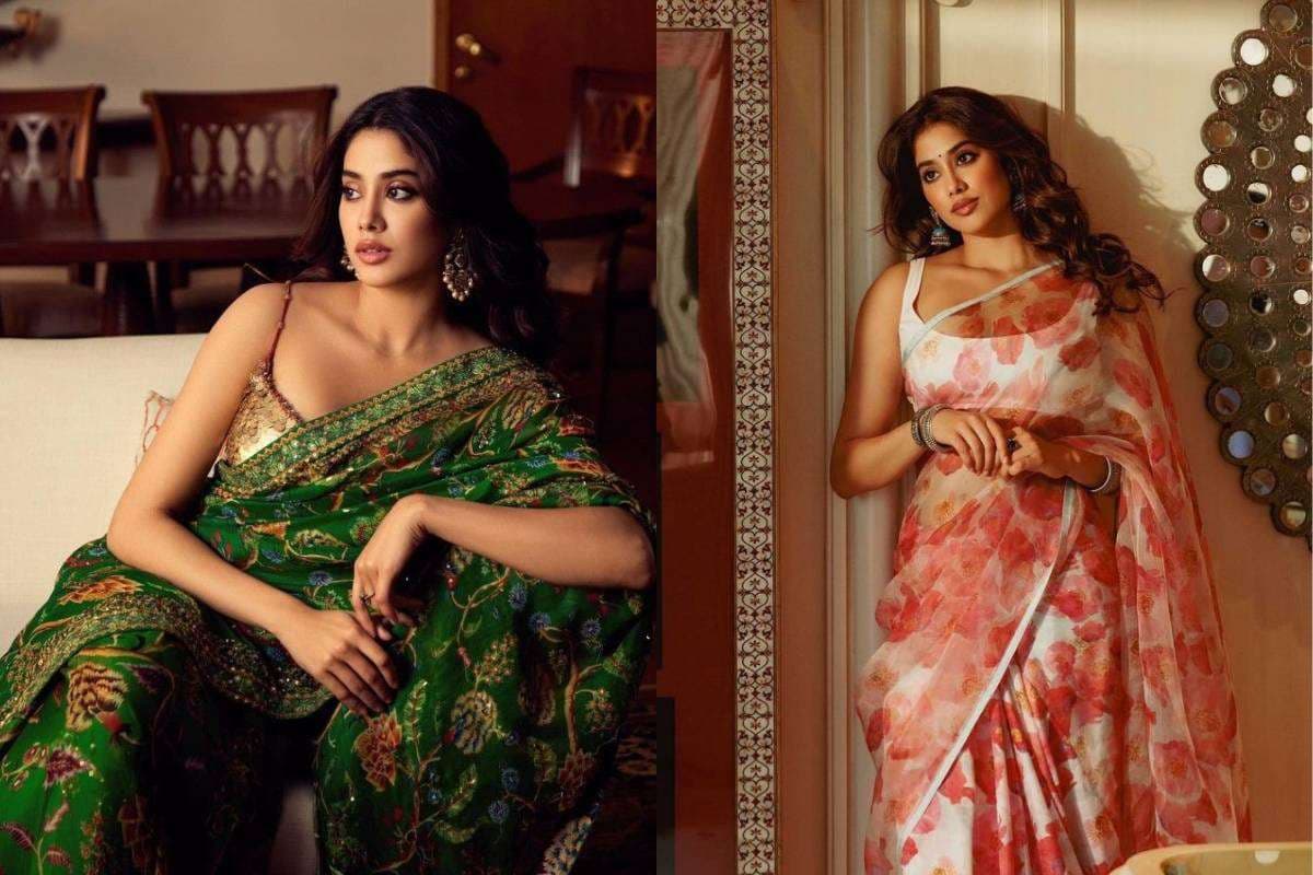 Classic sleeveless blouse design inspired by Janhvi Kapoor for timeless saree fashion