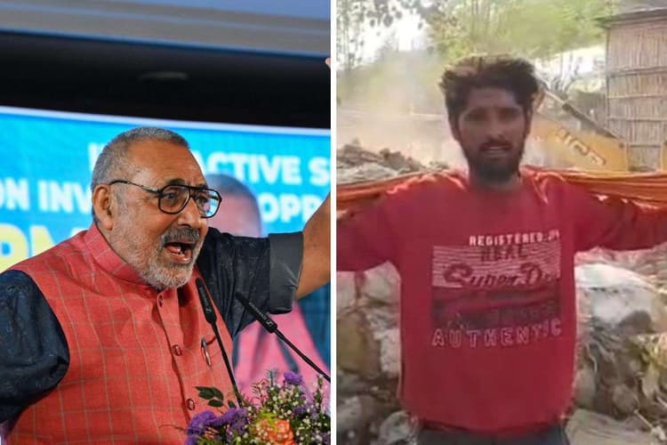 गिरिराज सिंह के समर्थक ने कुत्ते को पहनाया भगवा और सबके सामने काट ली अपनी चुटिया, देखें वीडियो