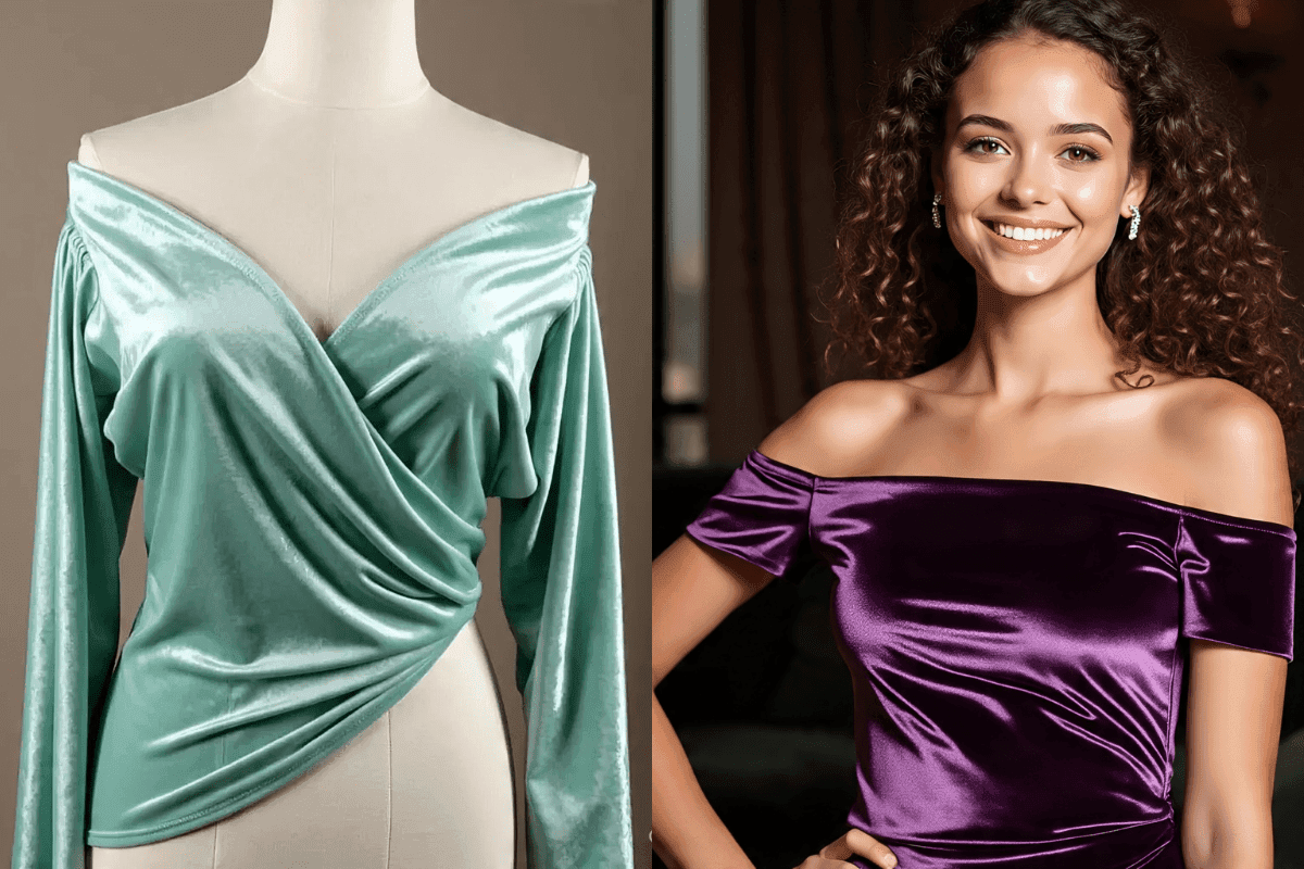 Off-Shoulder Velvet Top