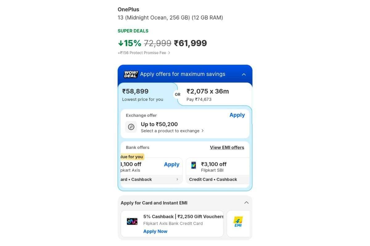 OnePlus 13 Price Details On Flipkart
