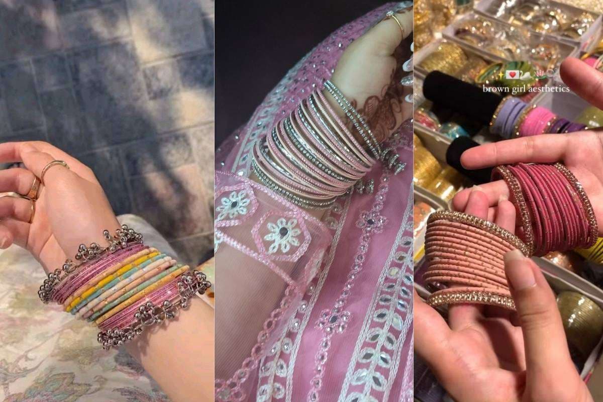 Pastel Shades Raindrop Bangles Design