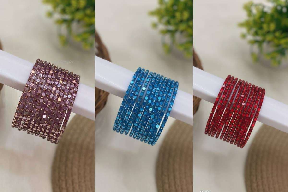 Raindrop Glass Bangles Design