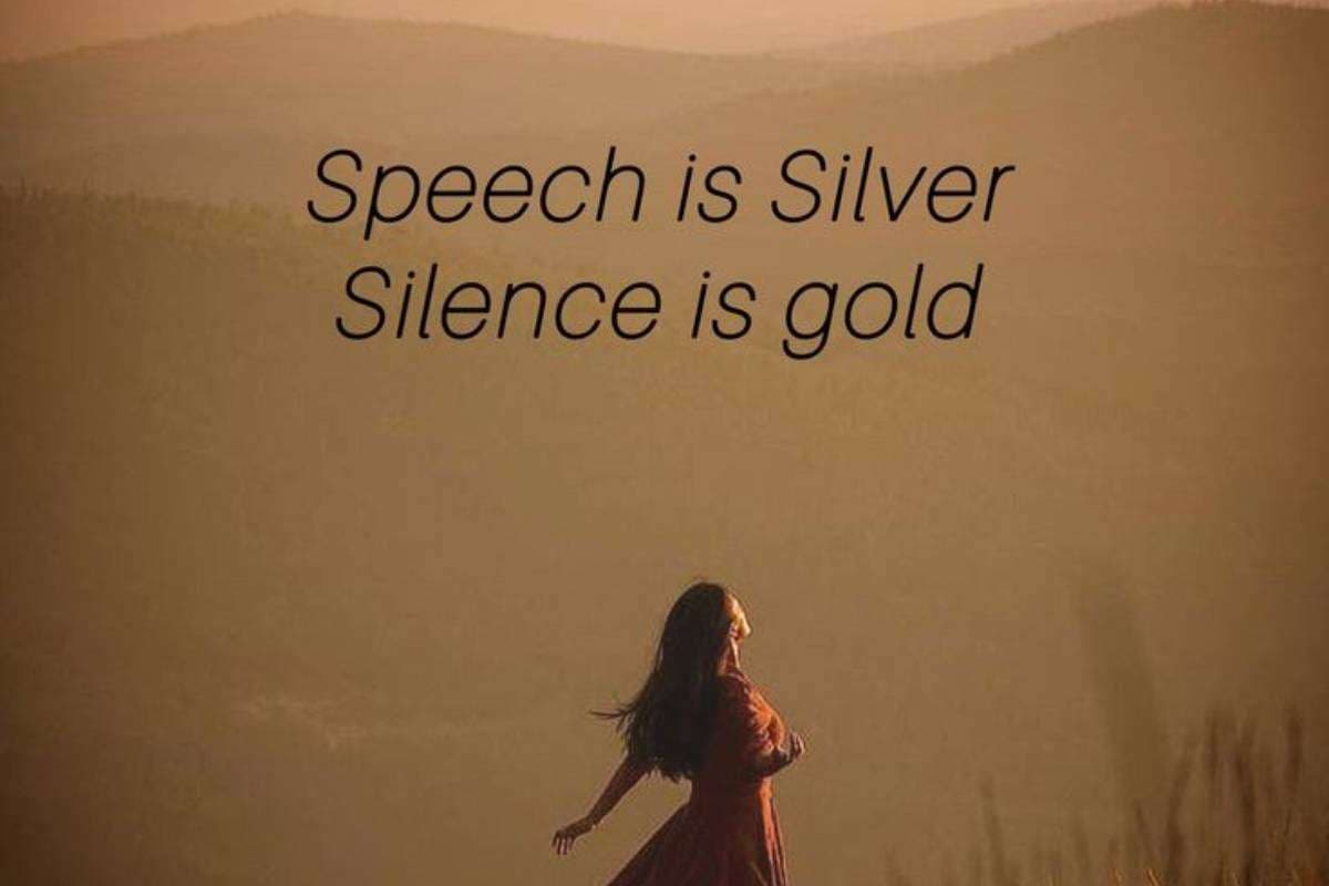 Jaya Kishori Quotes on Silence is gold images