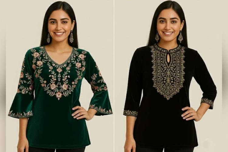Velvet Short Kurti Design: सर्दियों में लुक को बनाएं ट्रेंडी, यहां देखें वेलवेट शॉर्ट कुर्ती डिजाइन