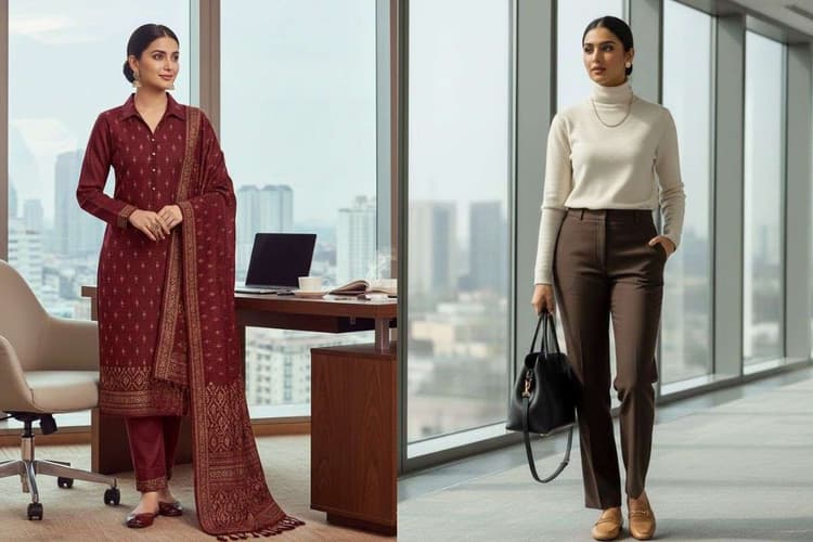 Winter Office Outfit For Women: सर्दियों में ऑफिस पहनकर जाएं ये आउटफिट और पाएं स्मार्ट लुक