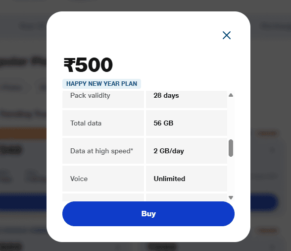 जियो का 500 रुपये वाला प्लान 
