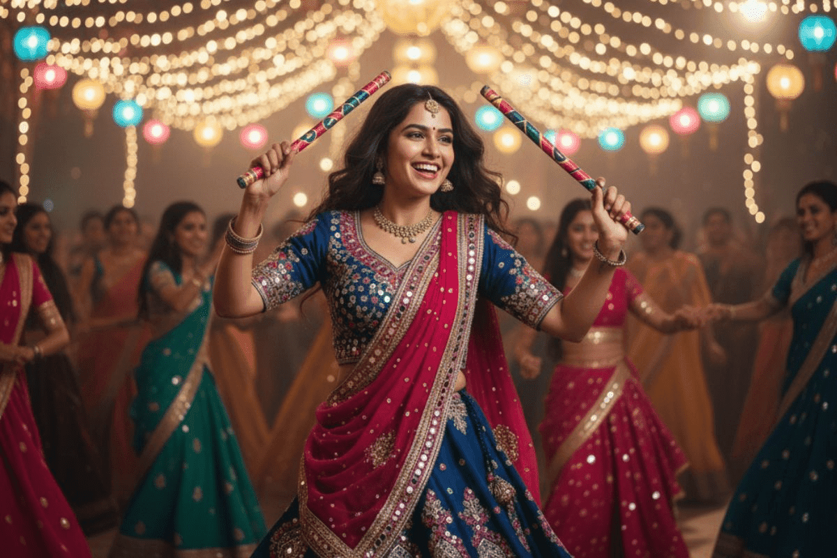 जेमिनी गरबा लुक इमेज