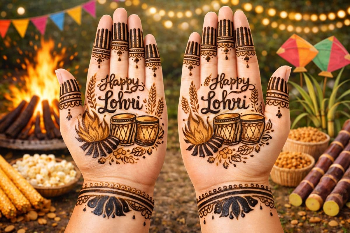 एआई लोहड़ी मेहंदी डिजाइन