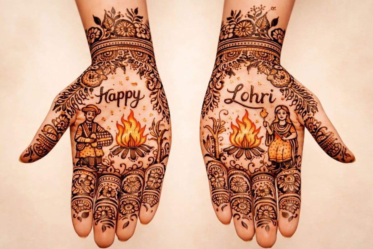 एआई लोहड़ी मेहंदी डिजाइन