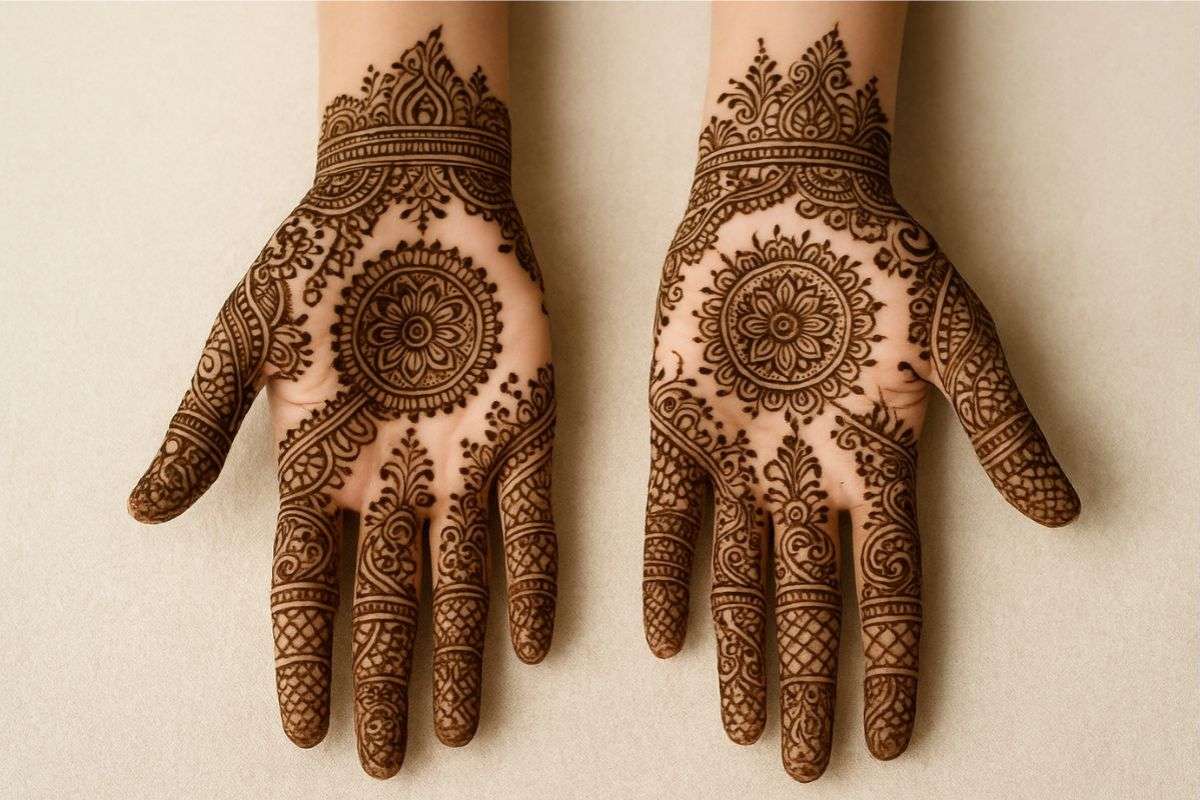 Simple Pongal Mehndi Design: ट्रेडिशन में लगेगा मॉडर्न टच, इस पोंगल हाथों पर रचाएं एआई सिंपल मेहंदी डिजाइन