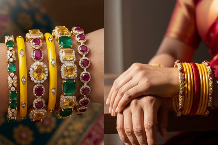 Bangles Design For Saraswati Puja: सरस्वती पूजा के मौके पर लुक को बनाएं परफेक्ट इन स्पेशल बैंगल्स के साथ