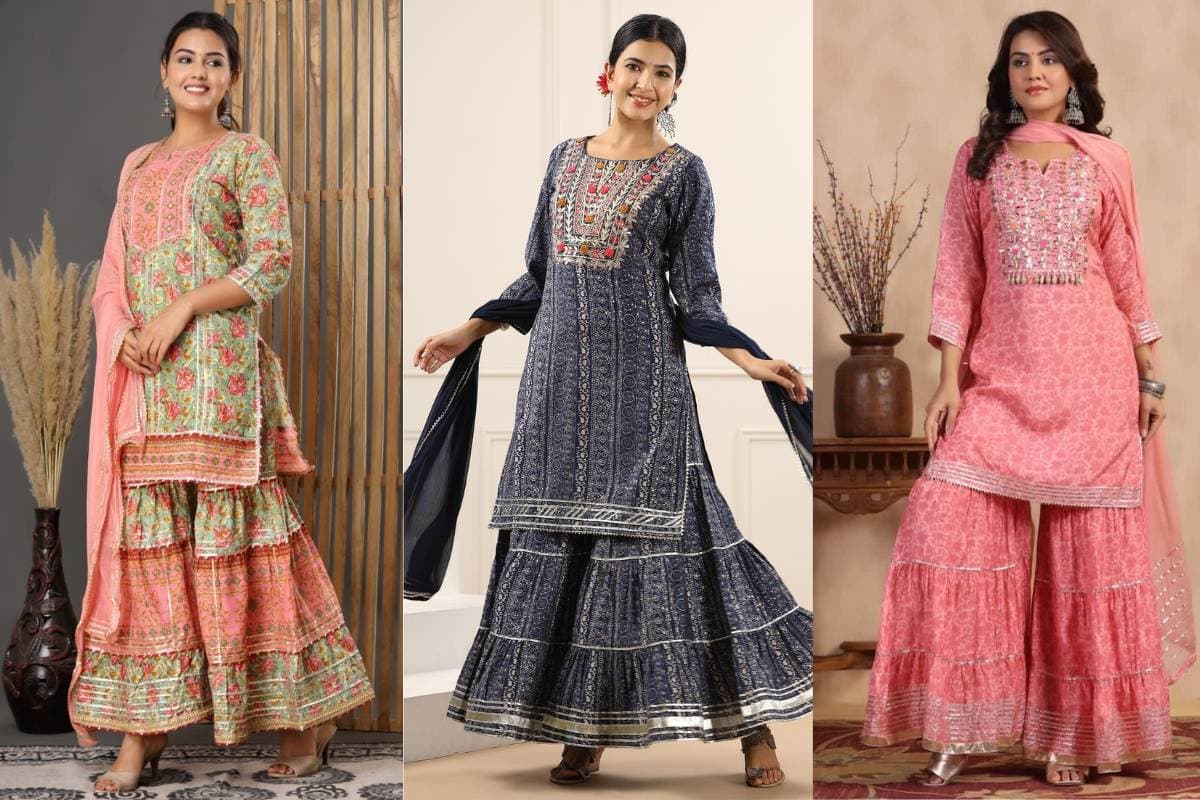 Cotton Sharara Suits: Office Wear और Casual Gatherings के लिए बेस्ट