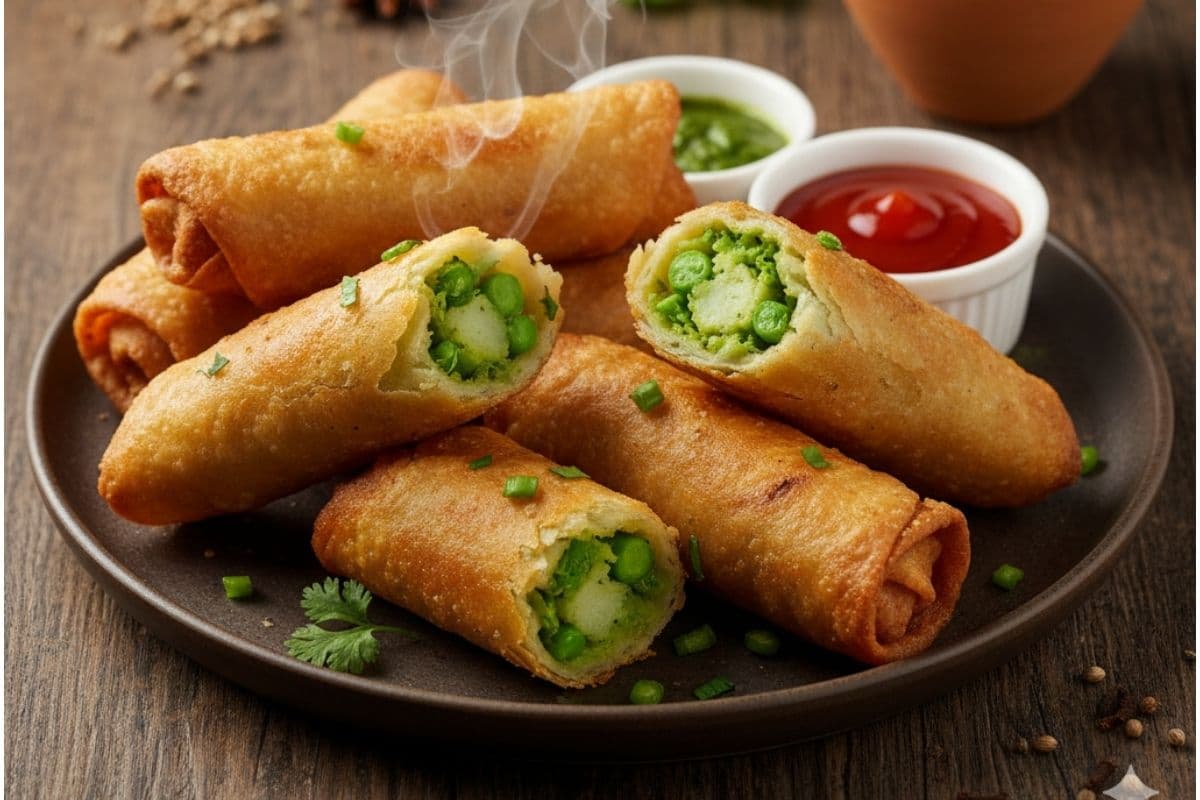 Crispy Aloo Matar Rolls Recipe: चाय का मजा होगा दोगुना,ट्राय करें चटपटे क्रिस्पी आलू मटर रोल्स