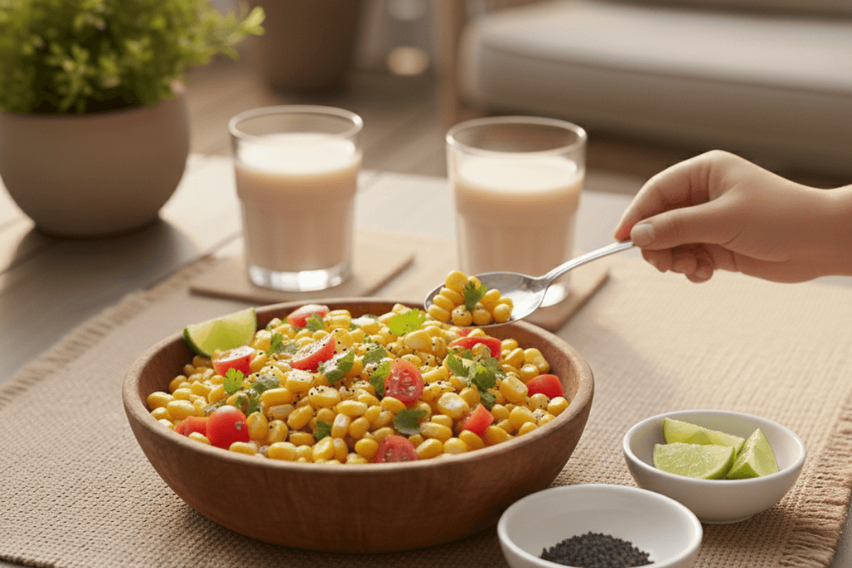 Fresh Corn Salad for Snack