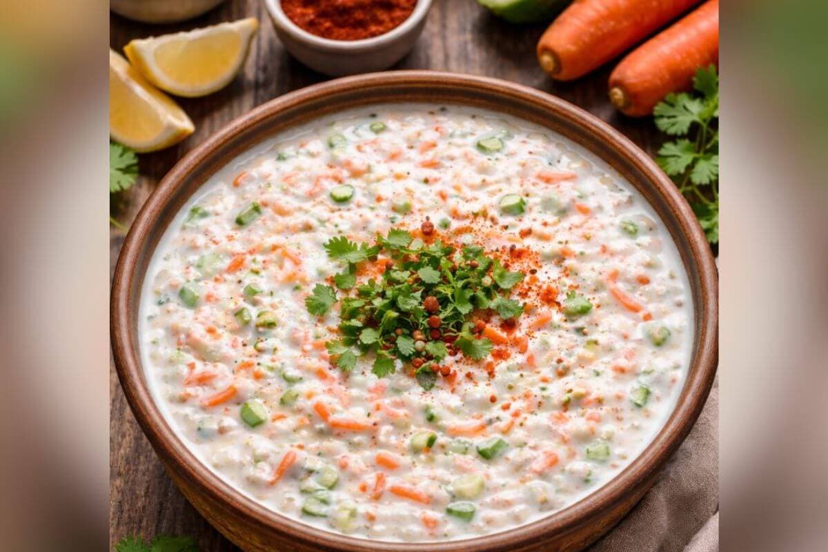Gajar Kheera Raita: थाली में सर्व करें ये स्वादिष्ट गाजर-खीरा का रायता, जानिए झटपट बनाने की विधि