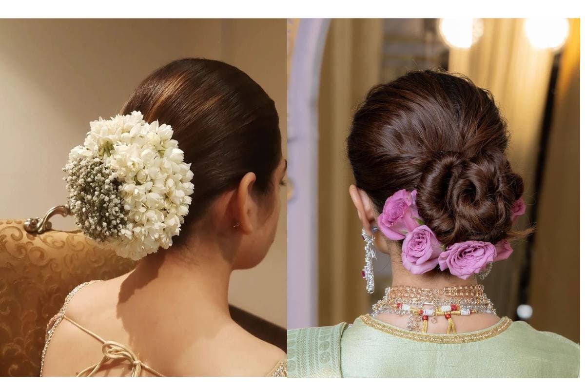 Gajra Bun Hairstyle 