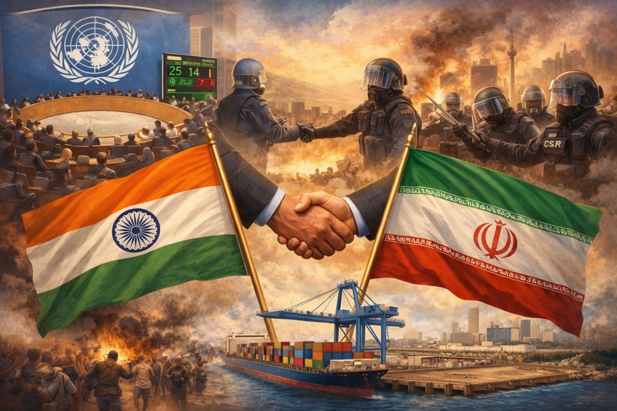 ईरान के साथ खड़ा भारत