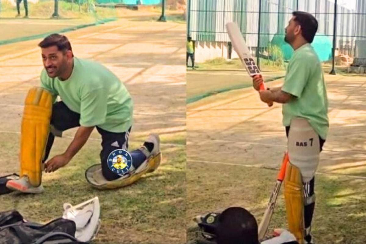 MS Dhoni ने शुरू की IPL 2026 की तैयारी, नेट्स में बहा रहे पसीना, Video Viral