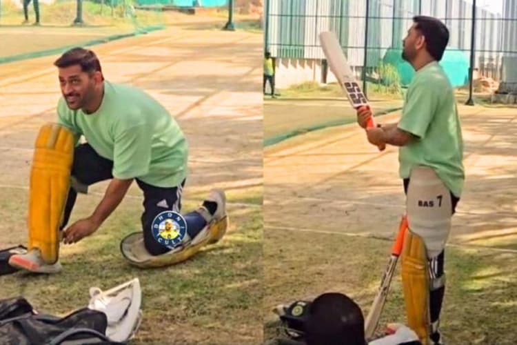MS Dhoni ने शुरू की IPL 2026 की तैयारी, नेट्स में बहा रहे पसीना, Video Viral