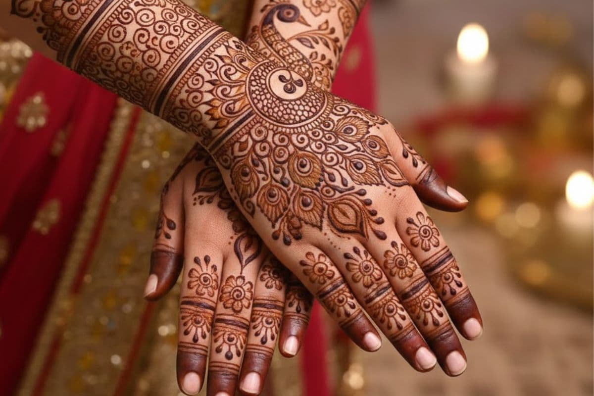 Peacock Mehndi Design  (AI IMAGE)