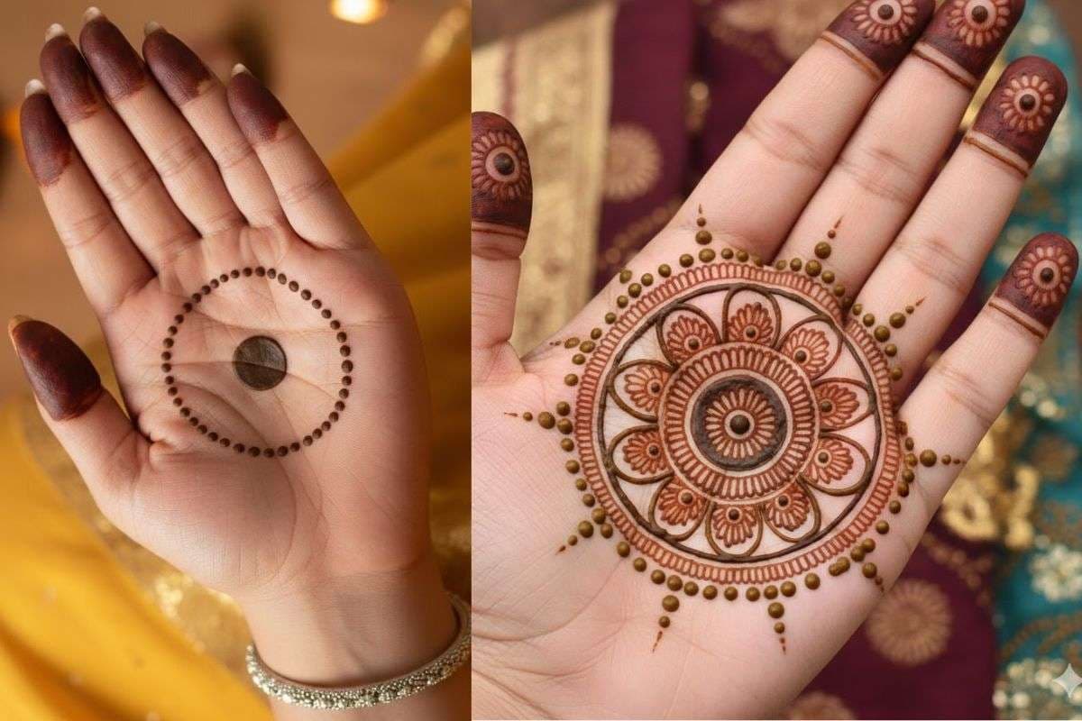 Gol Tikki Mehndi Design 
