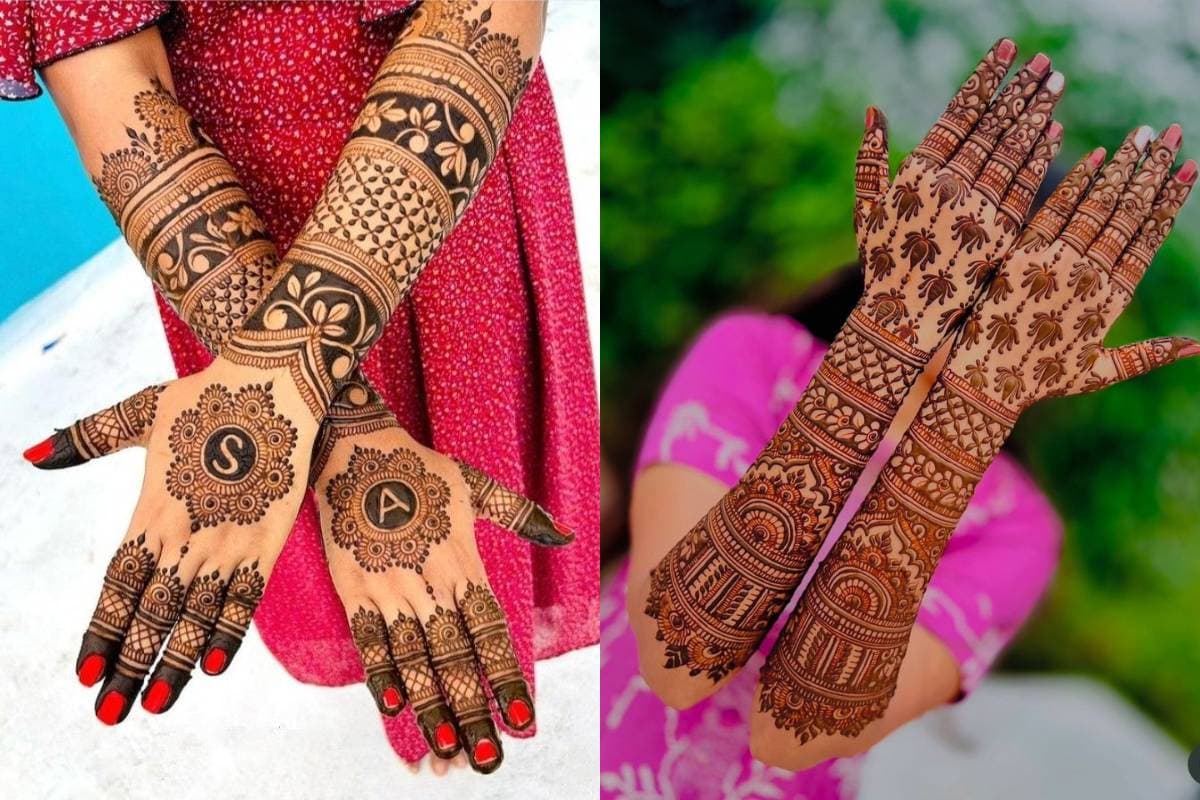 नाम के अक्षर वाली मेहंदी डिजाइन (Name Initial Henna Mehndi Design)