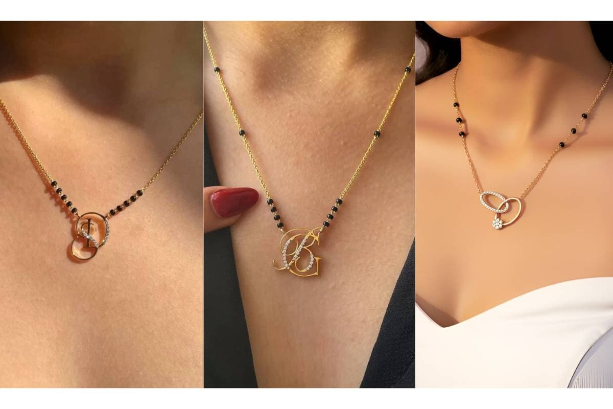 Name Initial Mangalsutra Design