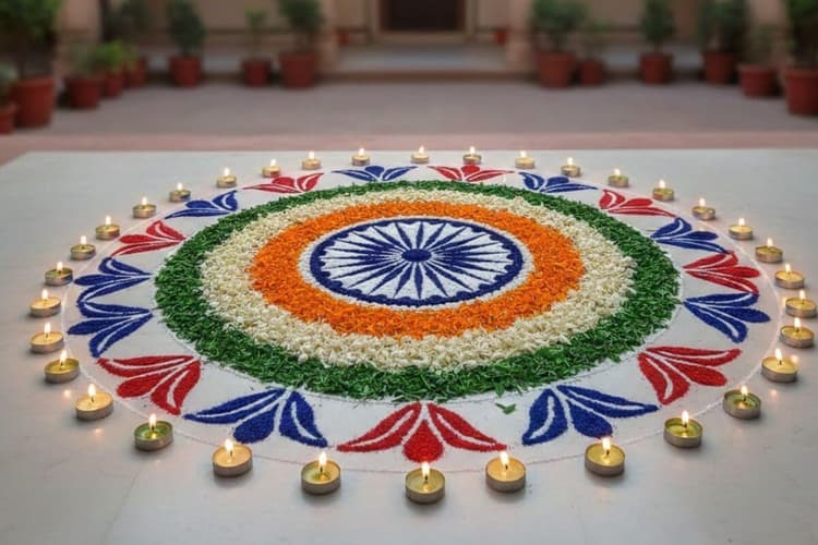 Simple Rangoli Design For Republic Day: गणतंत्र दिवस के खास मौके पर कम मेहनत में तैयार करें ये सिंपल रंगोली डिजाइन