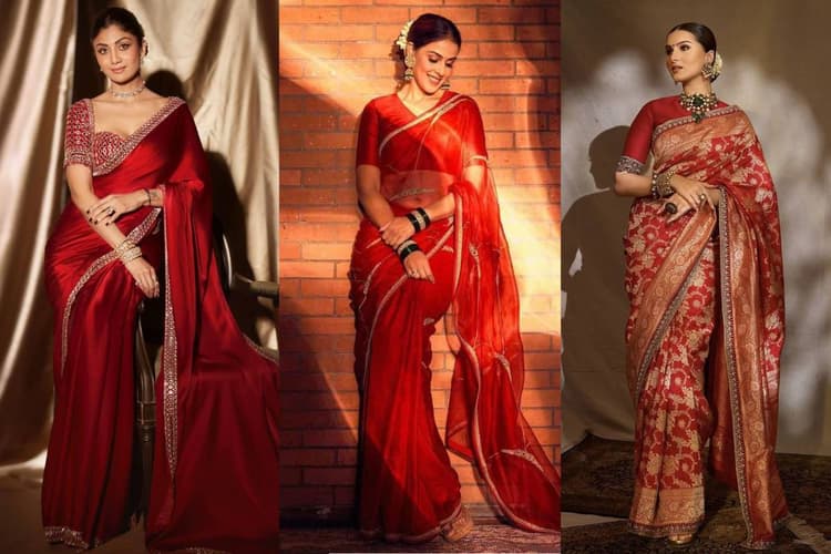 Red Saree for Pooja: पूजा-पाठ के लिए देखें रेड साड़ी के लेटेस्ट डिज़ाइन, सेलिब्रिटी लुक से लें आइडियाज