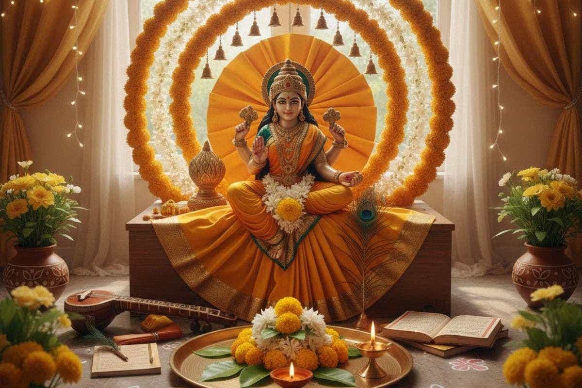 Saraswati Puja Decoration Ideas: घर पर पूजा को खास बनाने के लिए आसान और सुंदर सजावट के आइडियाज