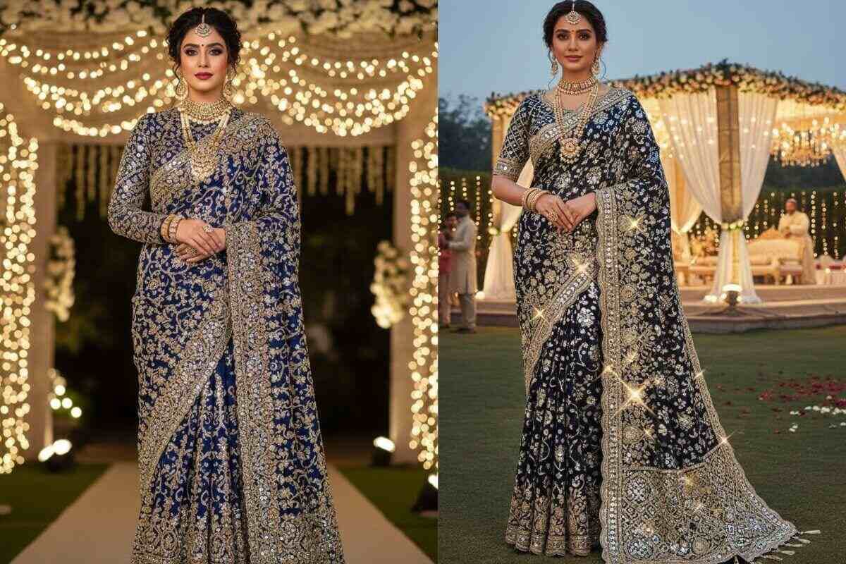 Heavy Embroidery Saree Design  (AI IMAGE)