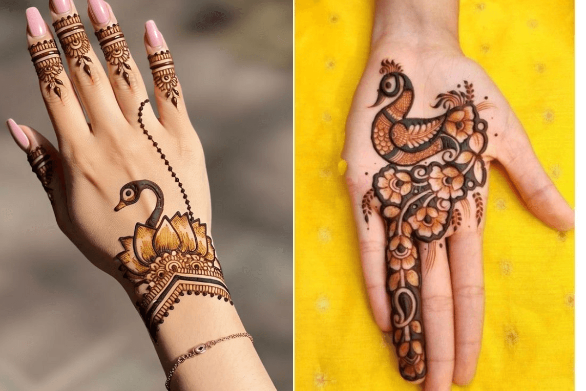Simple Peacock Mehndi Design