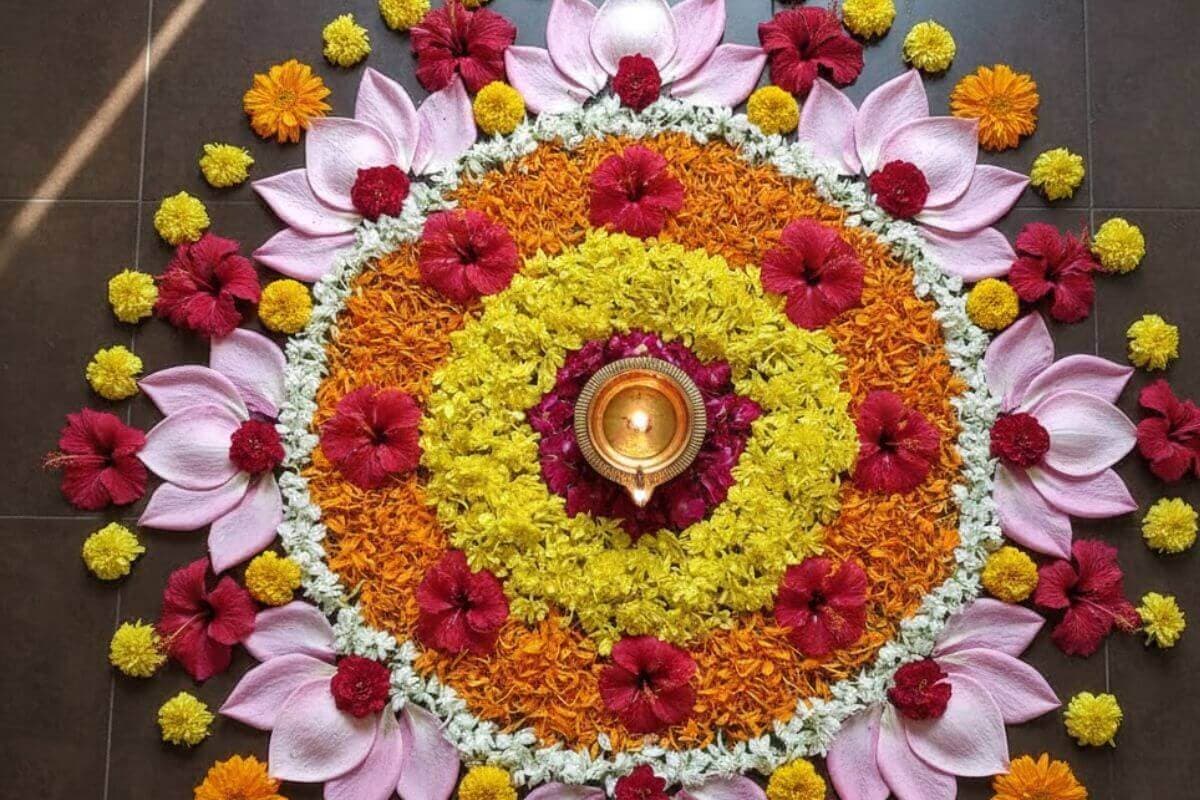 Flower Rangoli Design