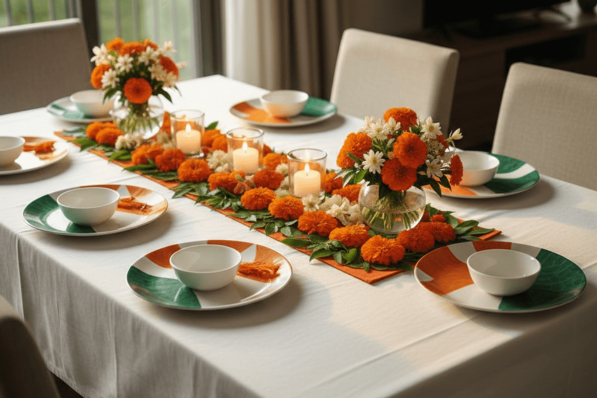 Beautiful Tricolor Table Decoration Ideas For Republic Day