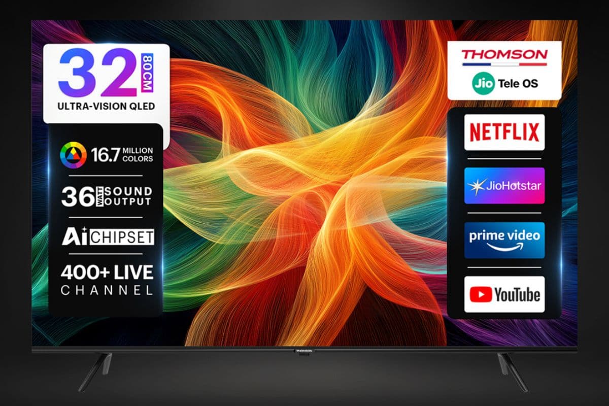 9,499 रुपये में Thomson ने लॉन्च किया 32-इंच का QLED स्मार्ट टीवी, फ्री देख पाएंगे 400 से ज्यादा लाइव टीवी चैनल