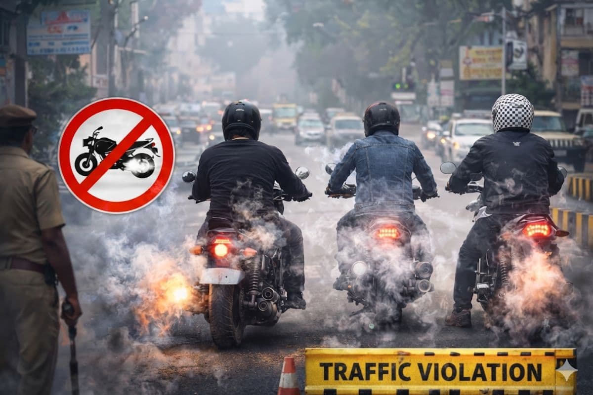 सड़क हादसों पर प्रशासन सख्त, मॉडिफाइड साइलेंसर वाले बाइकर्स सावधान; कड़ाई से होगी कार्रवाई सड़क हादसों पर प्रशासन सख्त, मॉडिफाइड साइलेंसर वाले बाइकर्स सावधान; कड़ाई से होगी कार्रवाई