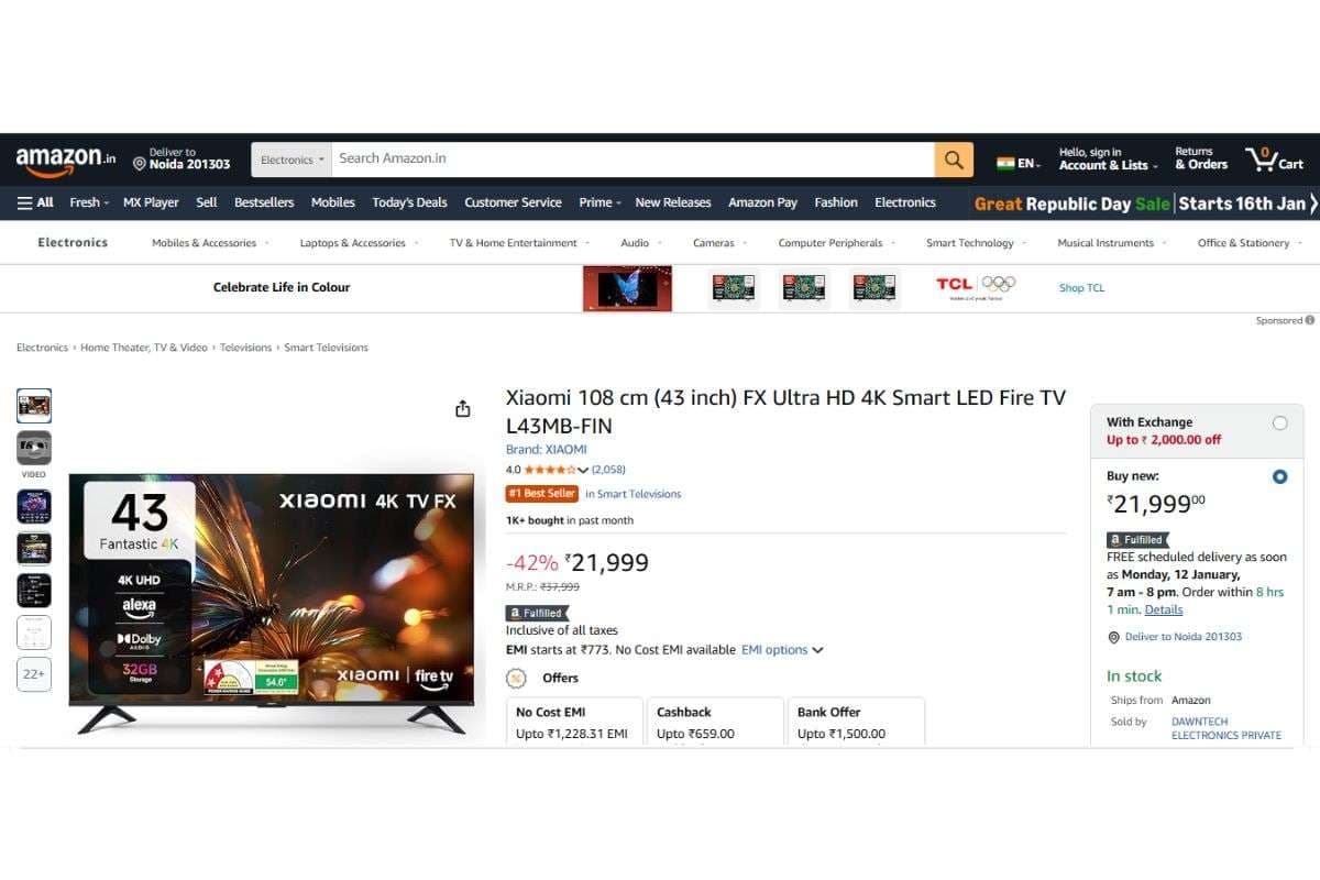 Xiaomi FX Ultra HD 4K Smart LED (43 inch)