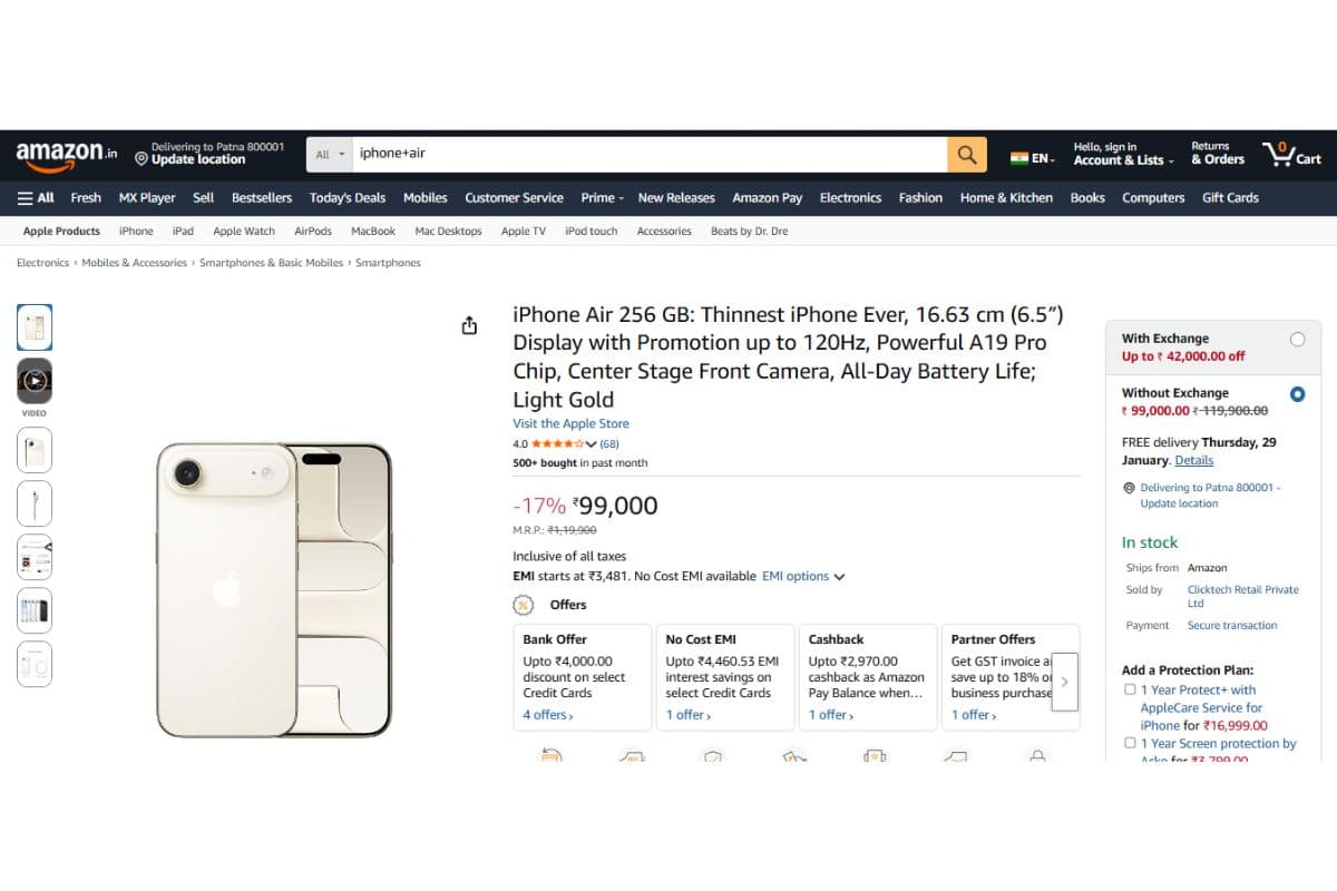 iPhone Air Price Drop On Amazon
