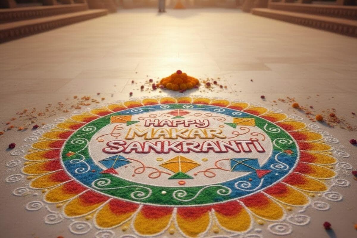 Makar Sankranti Rangoli Design: त्योहार की रौनक बढ़ाएं, मकर संक्रांति के मौके पर बनाएं ये रंगोली डिजाइन