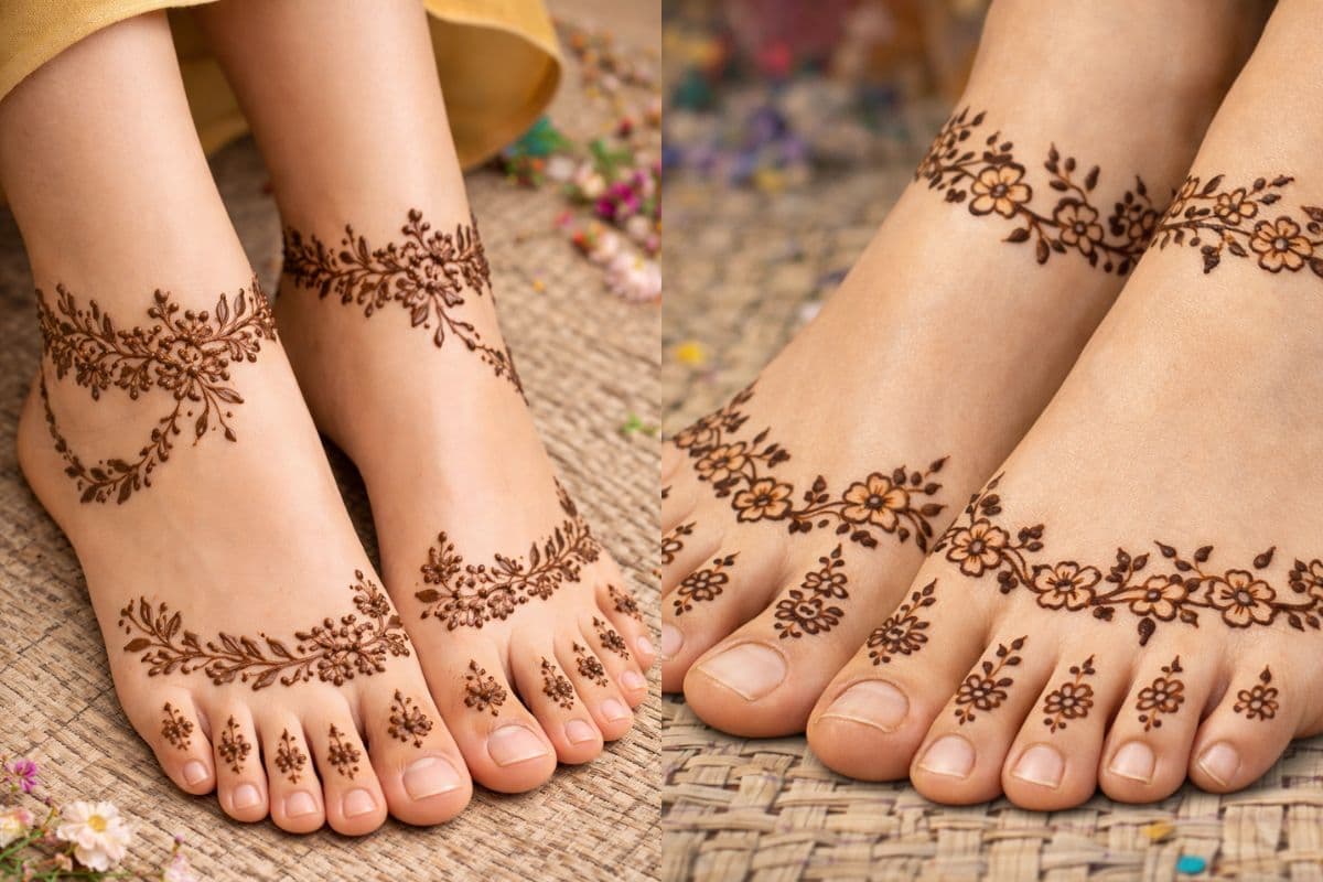 Simple Foot Mehndi Designs For Lohri: लोढ़ी के मौके के लिए परफेक्ट सिंपल फीट मेहंदी डिजाइन, जो बढ़ाएं पैरों की खूबसूरती  