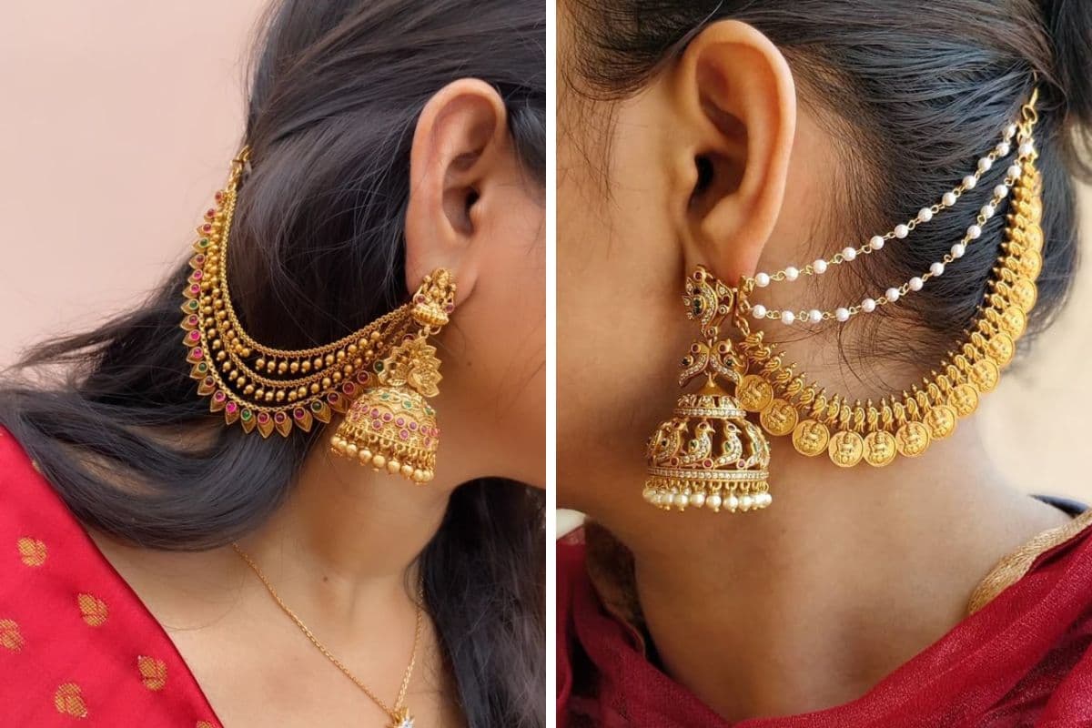 Antique Gold Plated Latkan Earring