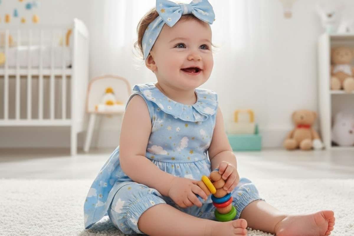 Cotton Printed Dress For Baby Girl (AI IMAGE)
