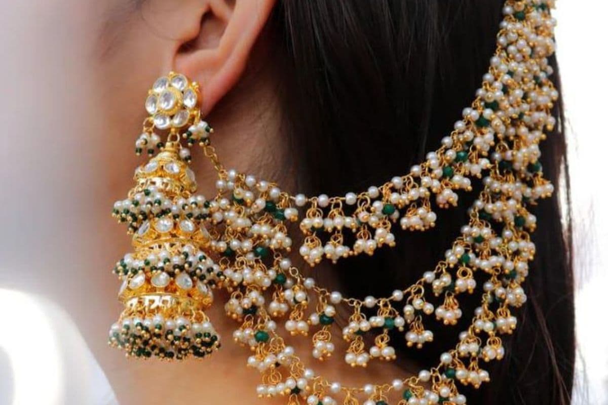 Bahubali Style Heavy Chain Earring