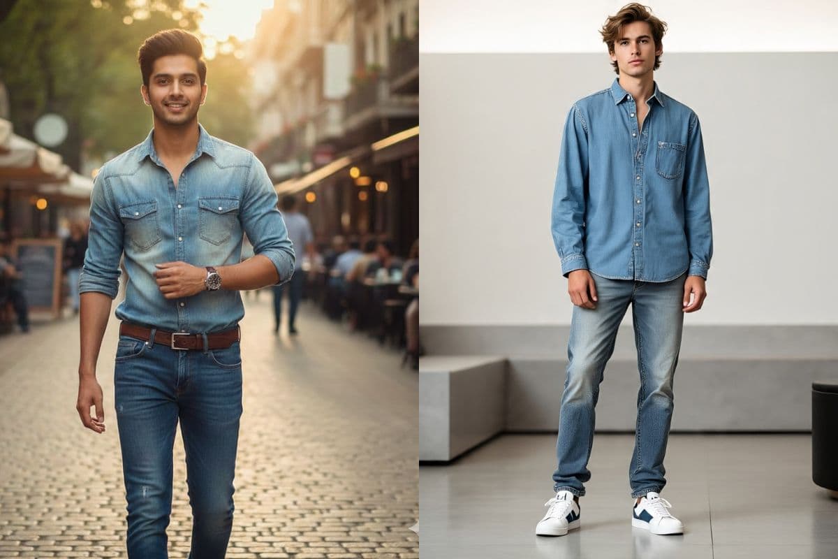 Boys denim on denim fashion trend